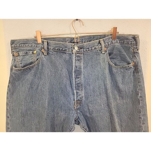 Levis 501 XX Jeans Mens 44x30 Blue Denim Straight Leg Button Fly Pants Casual - Picture 3 of 8